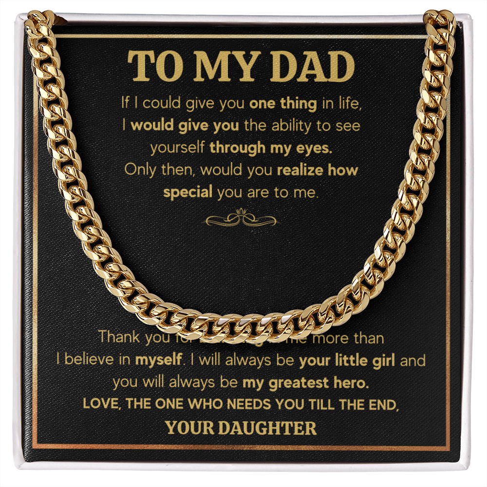 Fathers day gifts from daughter, best dad ever gifts, unique dad birthday gifts, dad gifts from kids for birthday, to my father chain - ON CLOUD NINE GIFTS