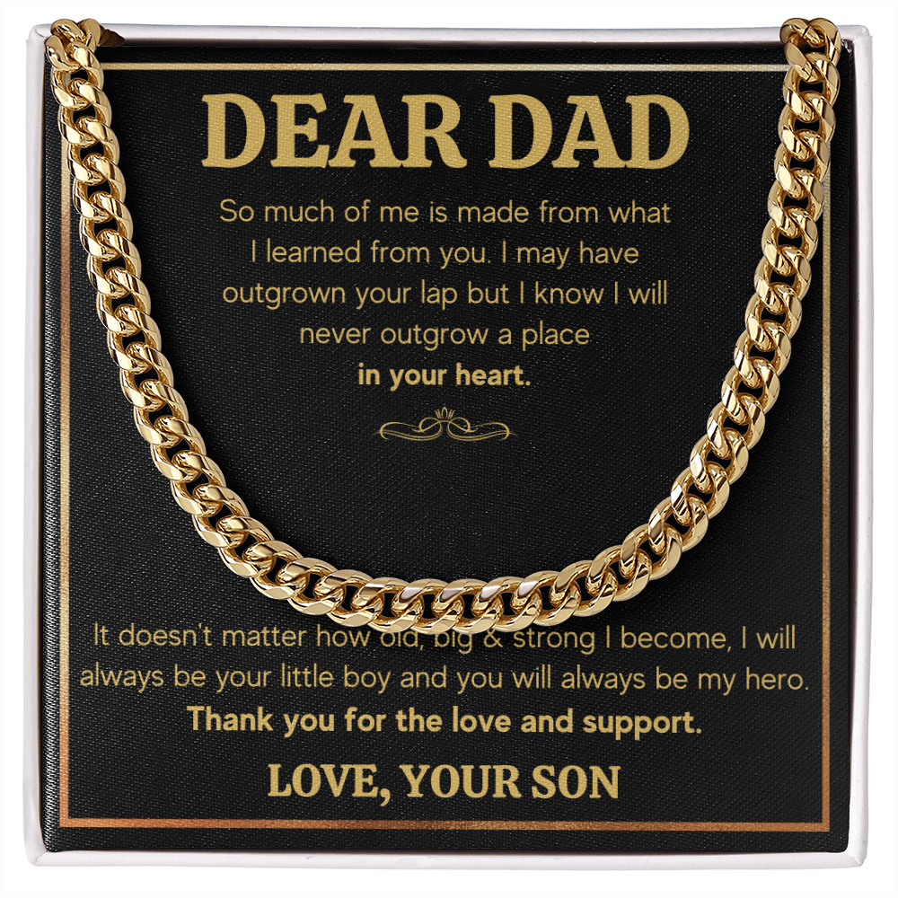 Dad gifts from son, necklace for dad who wants nothing, dad birthday gifts from son, happy birthday dad chain, best dad ever gifts - ON CLOUD NINE GIFTS