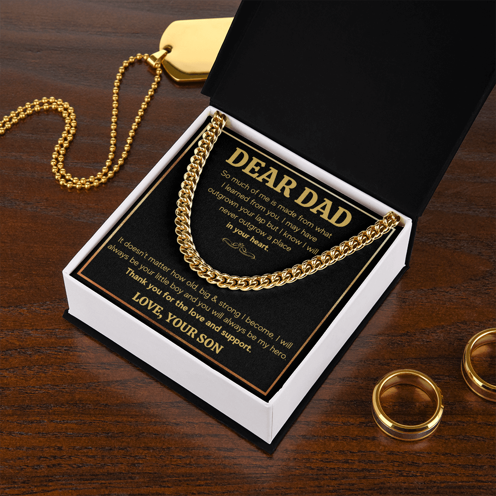 Dad gifts from son, necklace for dad who wants nothing, dad birthday gifts from son, happy birthday dad chain, best dad ever gifts - ON CLOUD NINE GIFTS