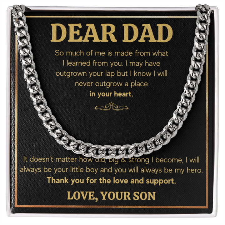 Dad gifts from son, necklace for dad who wants nothing, dad birthday gifts from son, happy birthday dad chain, best dad ever gifts - ON CLOUD NINE GIFTS