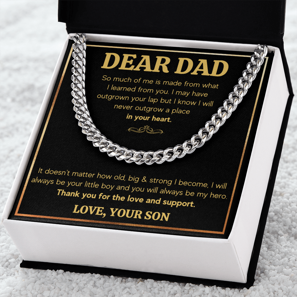 Dad gifts from son, necklace for dad who wants nothing, dad birthday gifts from son, happy birthday dad chain, best dad ever gifts - ON CLOUD NINE GIFTS