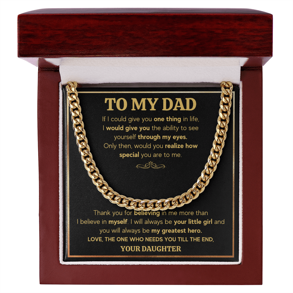 Fathers day gifts from daughter, best dad ever gifts, unique dad birthday gifts, dad gifts from kids for birthday, to my father chain - ON CLOUD NINE GIFTS