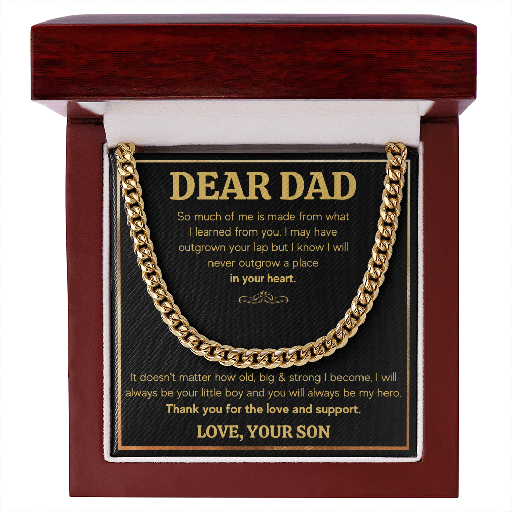 Dad gifts from son, necklace for dad who wants nothing, dad birthday gifts from son, happy birthday dad chain, best dad ever gifts - ON CLOUD NINE GIFTS