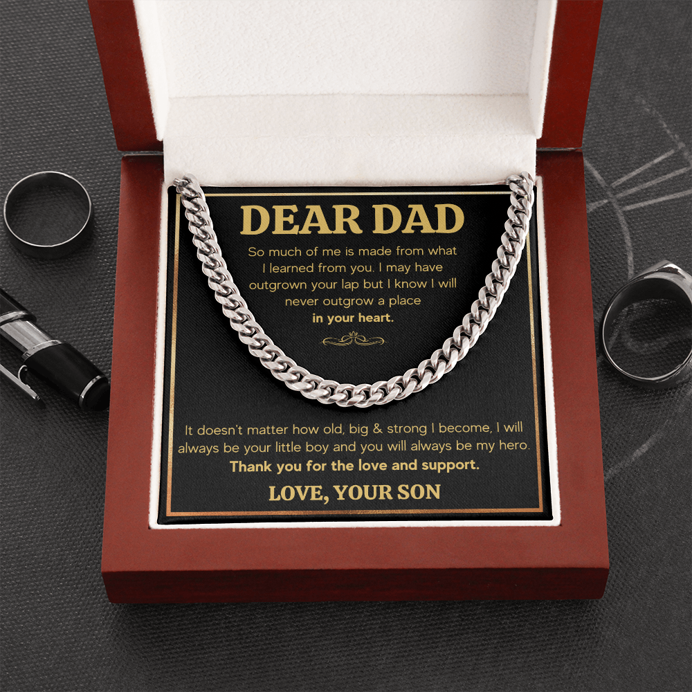 Dad gifts from son, necklace for dad who wants nothing, dad birthday gifts from son, happy birthday dad chain, best dad ever gifts - ON CLOUD NINE GIFTS