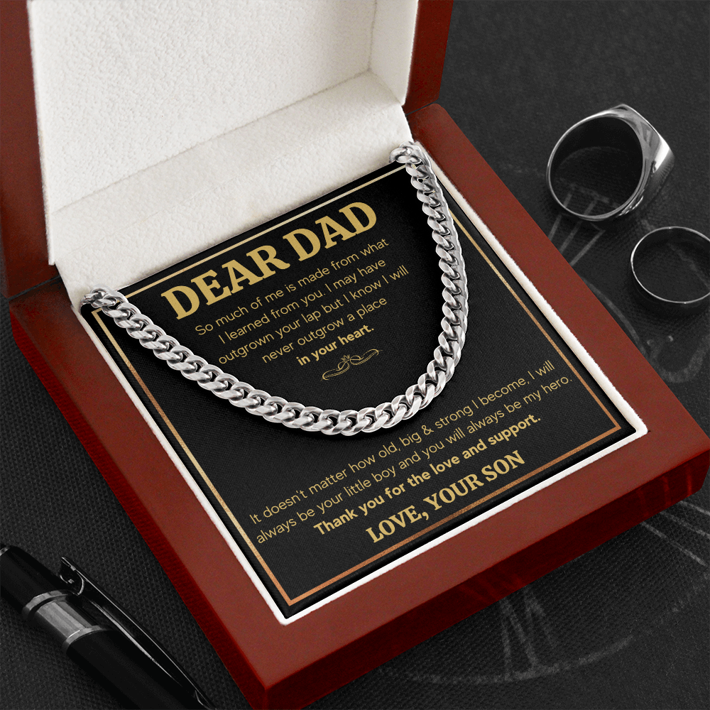 Dad gifts from son, necklace for dad who wants nothing, dad birthday gifts from son, happy birthday dad chain, best dad ever gifts - ON CLOUD NINE GIFTS