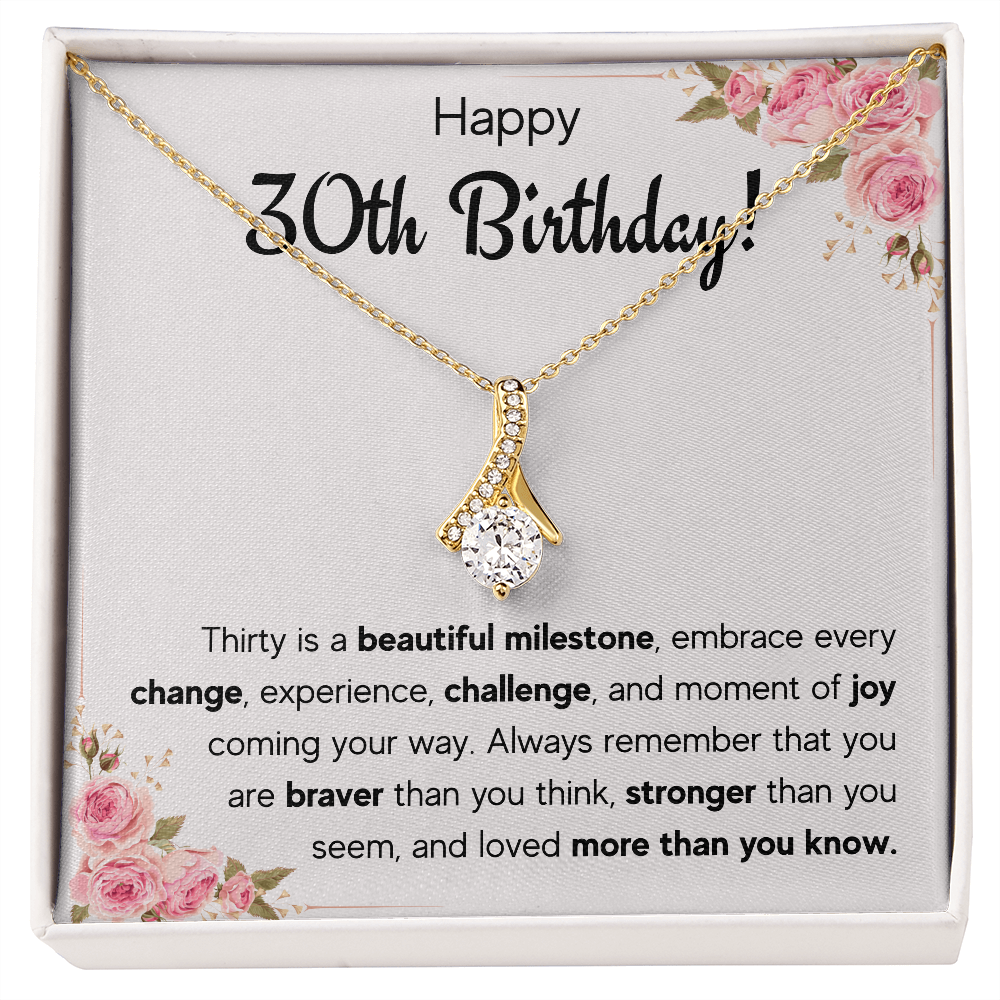 30th birthday gifts for her, dirty 30 year old birthday gifts for women, happy 30th bday jewelry necklace presents for 30 year old woman - ON CLOUD NINE GIFTS
