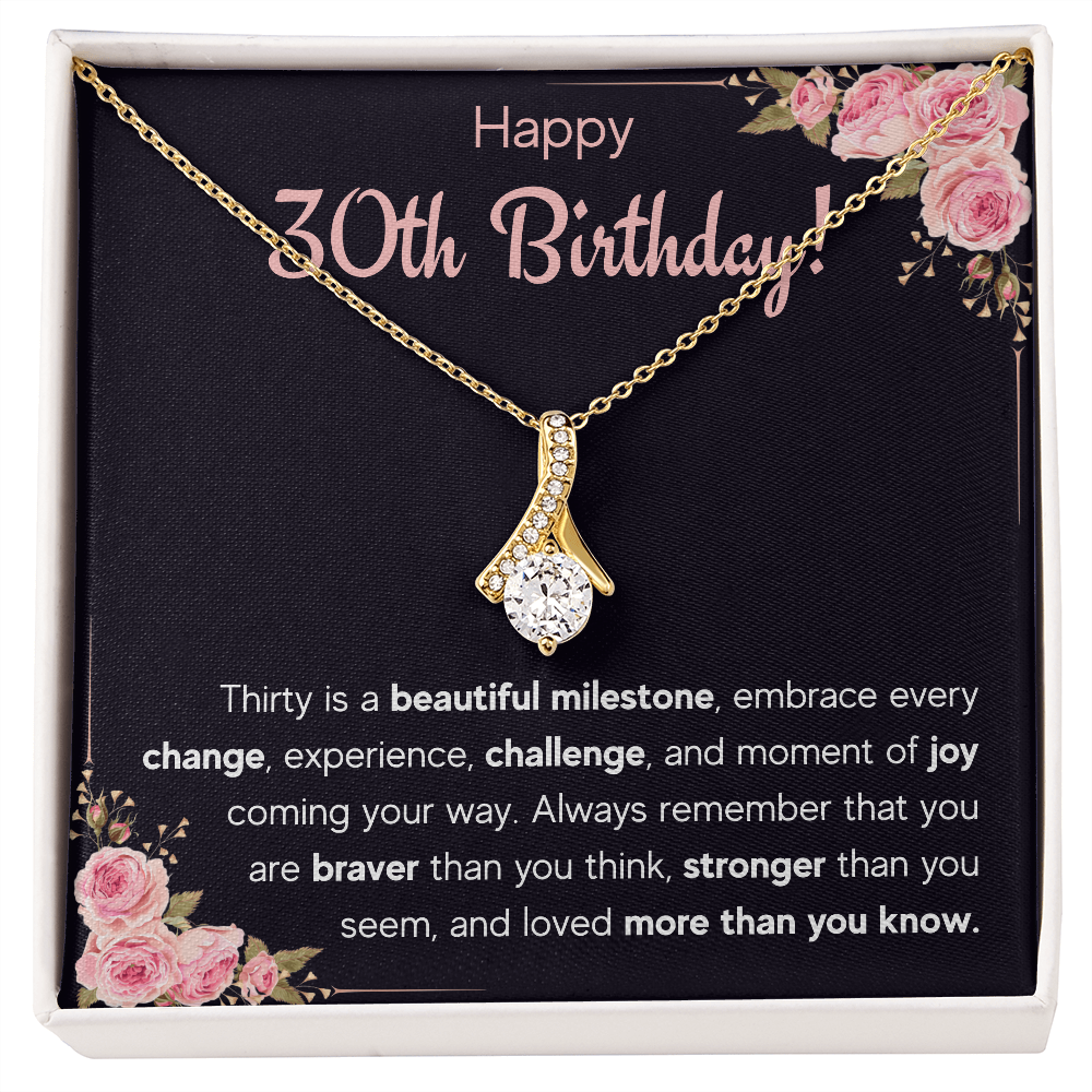 30th birthday gifts for her, dirty 30 year old birthday gifts for women, happy 30th bday jewelry necklace presents for 30 year old woman - ON CLOUD NINE GIFTS