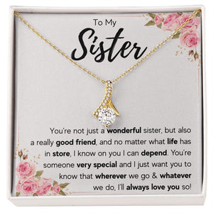 best sister gifts from sister birthday gifts for women christmas gift for sister jewelry sister necklaces sister wedding gift - ON CLOUD NINE GIFTS