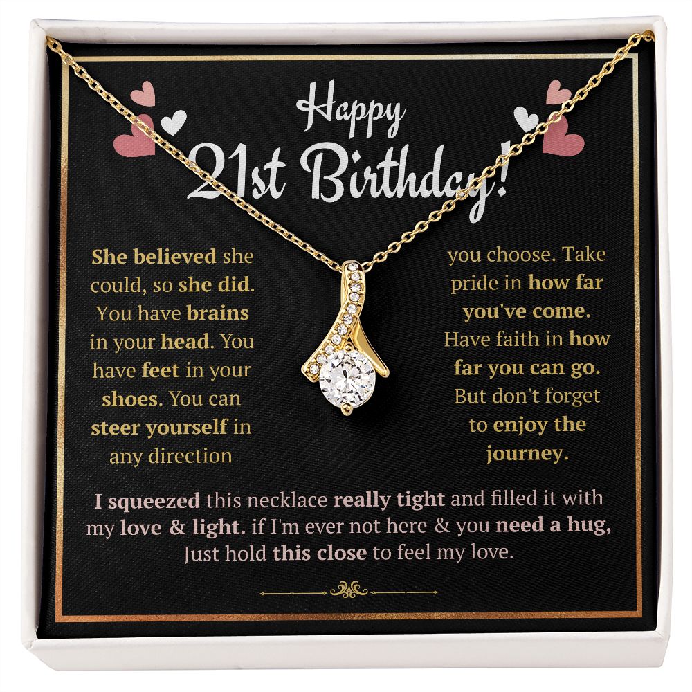 21st birthday jewelry, necklace, present,21st birthday gifts for her, for daughter, 21 birthday, 21 year old best birthday gifts, turning 21 - ON CLOUD NINE GIFTS