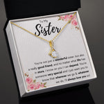 best sister gifts from sister birthday gifts for women christmas gift for sister jewelry sister necklaces sister wedding gift - ON CLOUD NINE GIFTS