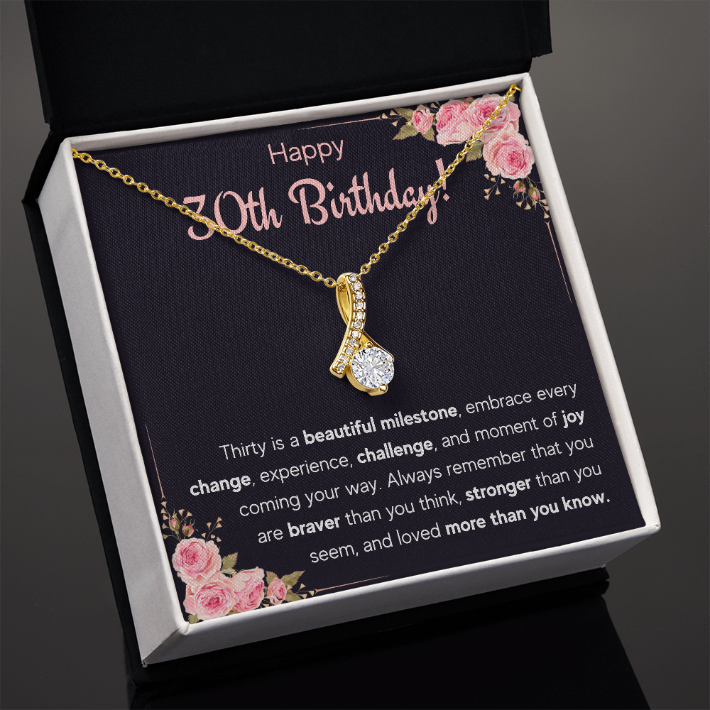 30th birthday gifts for her, dirty 30 year old birthday gifts for women, happy 30th bday jewelry necklace presents for 30 year old woman - ON CLOUD NINE GIFTS