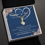 to my daughter in law necklace daughter in law gifts for wedding day gifts for daughter in law from mother in law necklace present - ON CLOUD NINE GIFTS