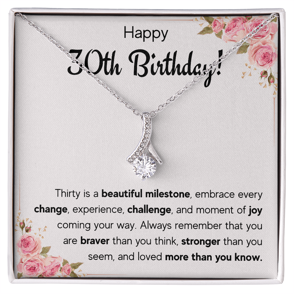 30th birthday gifts for her, dirty 30 year old birthday gifts for women, happy 30th bday jewelry necklace presents for 30 year old woman - ON CLOUD NINE GIFTS