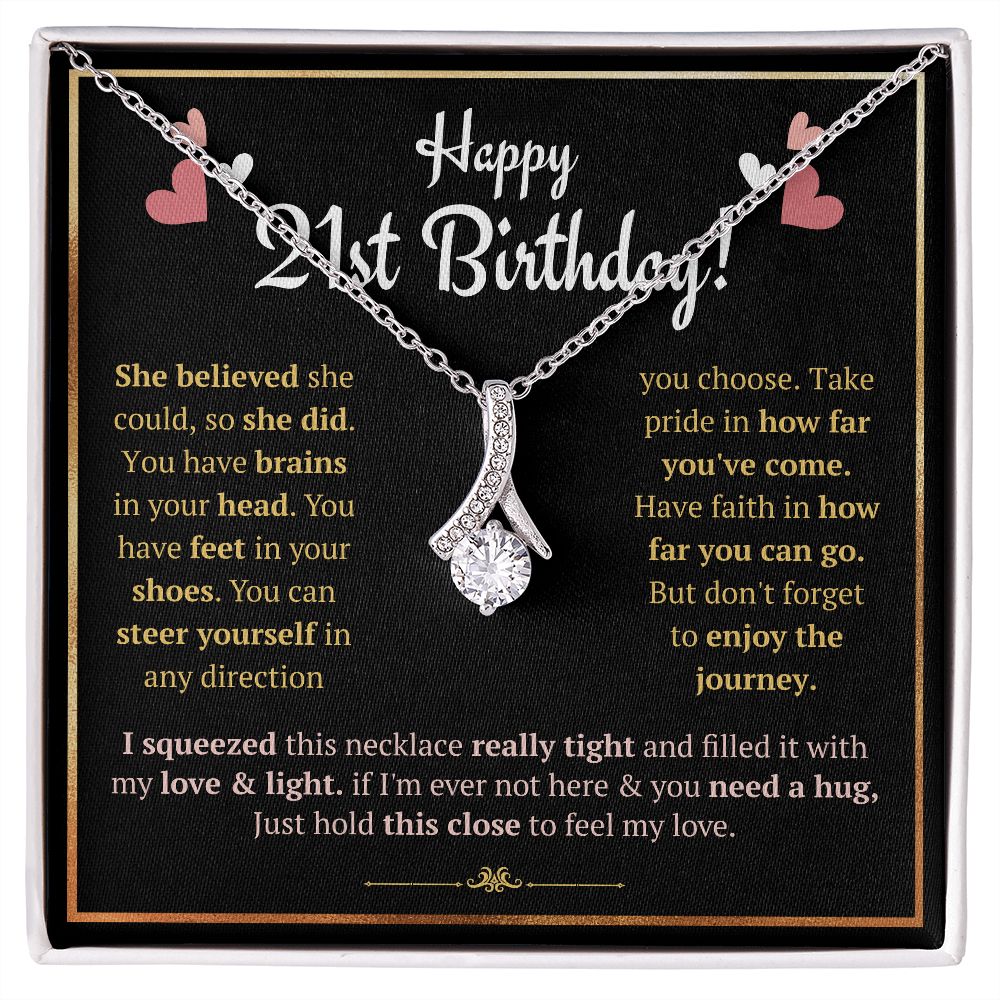 21st birthday jewelry, necklace, present,21st birthday gifts for her, for daughter, 21 birthday, 21 year old best birthday gifts, turning 21 - ON CLOUD NINE GIFTS