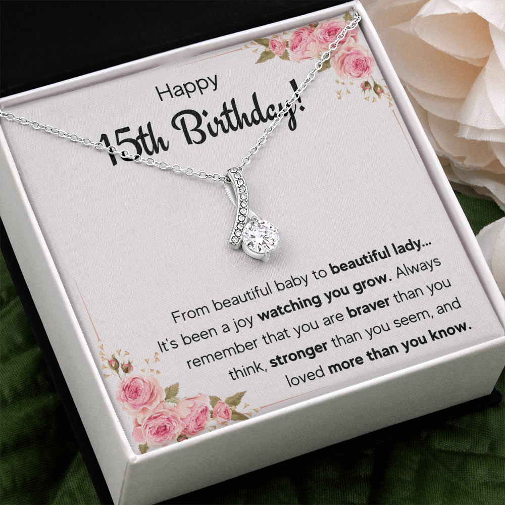 quinceanera jewelry, quinceanera gifts, card,15 year old girl gifts for teen girls for 15th birthday gifts, sweet 15 necklace, fifteen bda - ON CLOUD NINE GIFTS