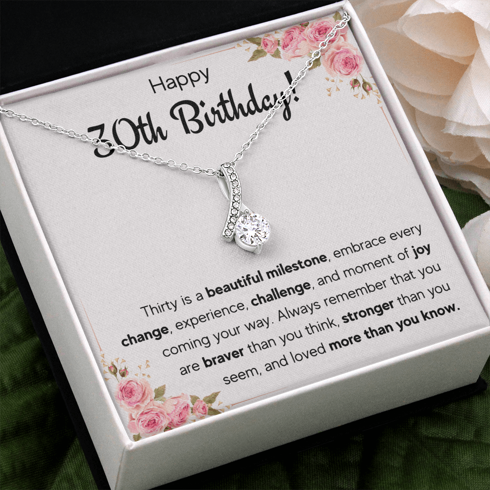 30th birthday gifts for her, dirty 30 year old birthday gifts for women, happy 30th bday jewelry necklace presents for 30 year old woman - ON CLOUD NINE GIFTS
