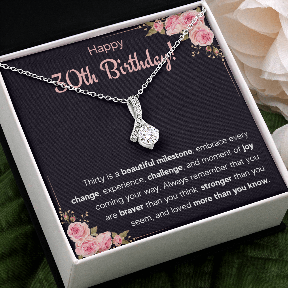 30th birthday gifts for her, dirty 30 year old birthday gifts for women, happy 30th bday jewelry necklace presents for 30 year old woman - ON CLOUD NINE GIFTS