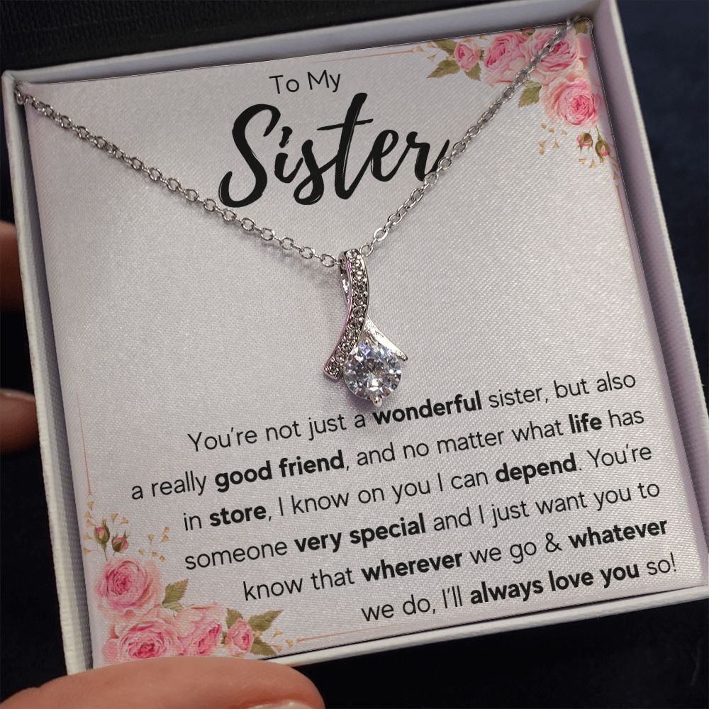 best sister gifts from sister birthday gifts for women christmas gift for sister jewelry sister necklaces sister wedding gift - ON CLOUD NINE GIFTS