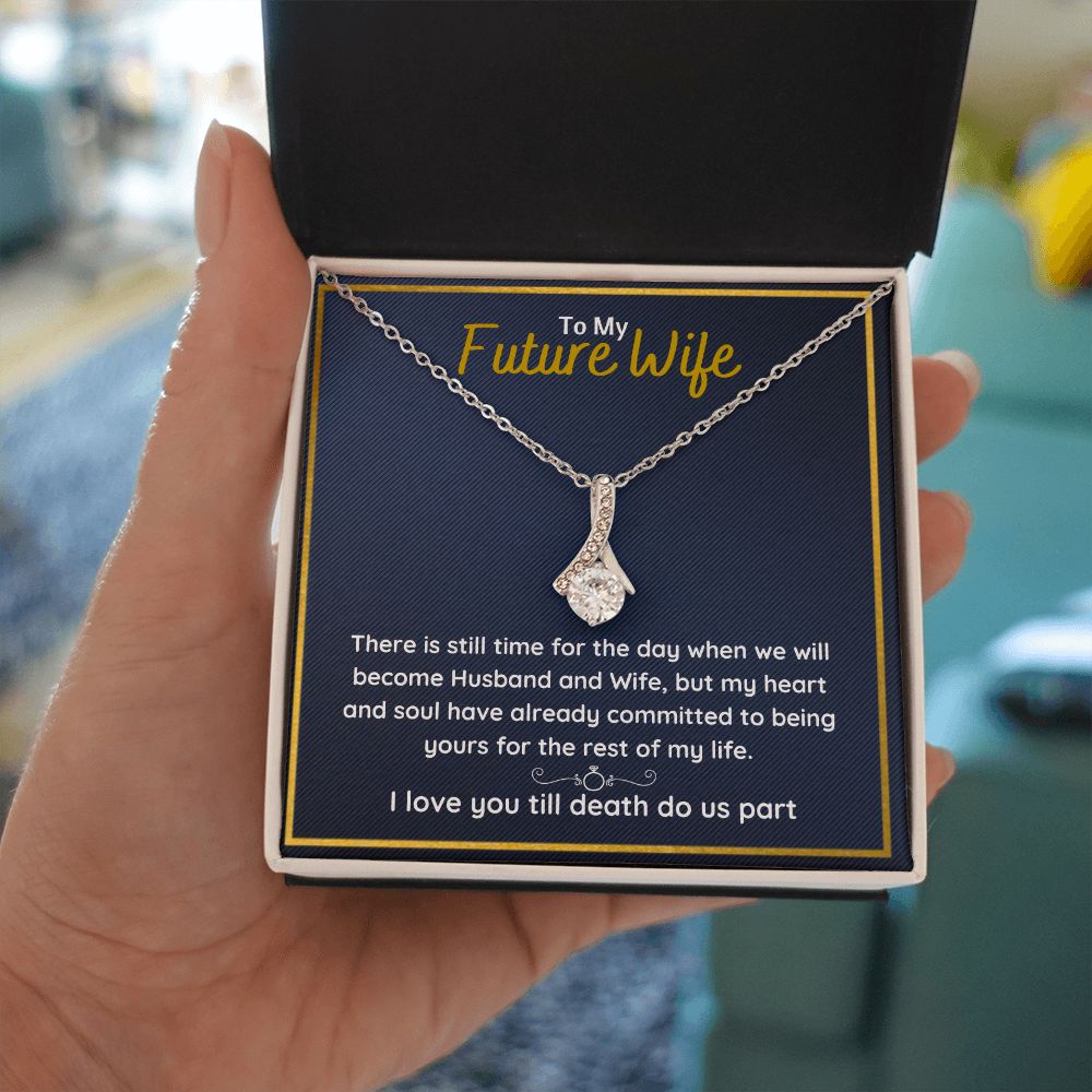 promise necklace for her fiance gifts for her necklaces for couples love necklace soulmate jewelry future wife necklace womens jewelry - ON CLOUD NINE GIFTS