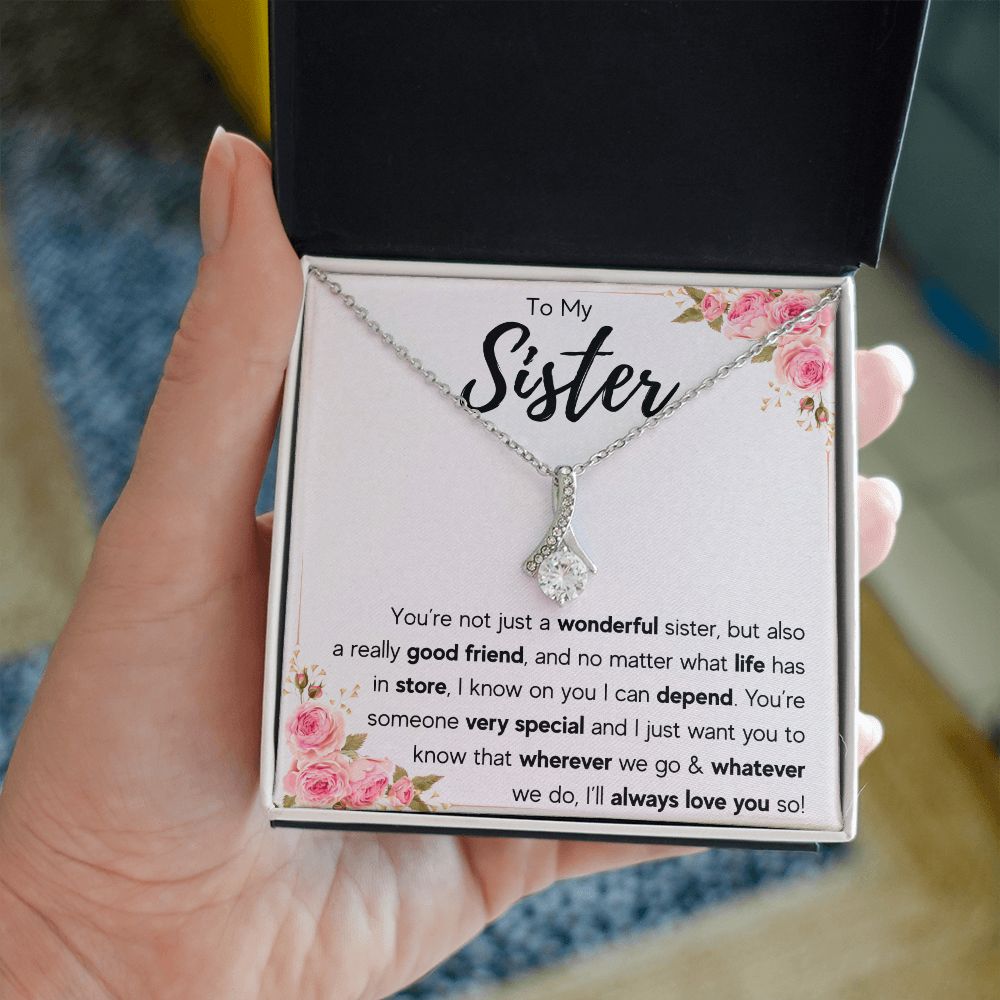 best sister gifts from sister birthday gifts for women christmas gift for sister jewelry sister necklaces sister wedding gift - ON CLOUD NINE GIFTS
