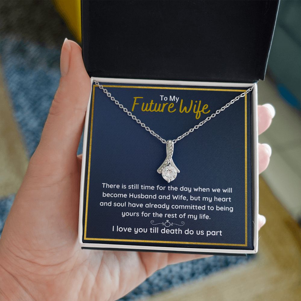 promise necklace for her fiance gifts for her necklaces for couples love necklace soulmate jewelry future wife necklace womens jewelry - ON CLOUD NINE GIFTS
