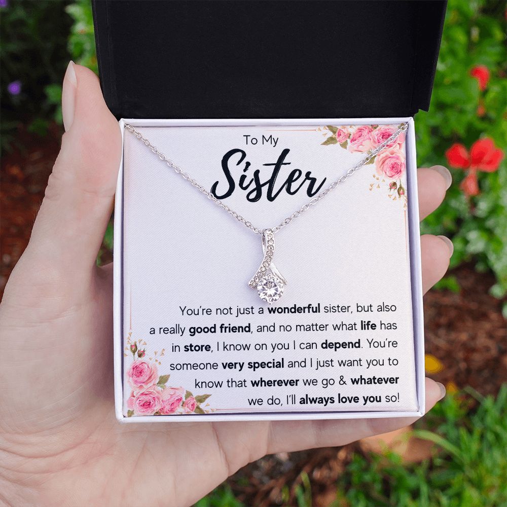 best sister gifts from sister birthday gifts for women christmas gift for sister jewelry sister necklaces sister wedding gift - ON CLOUD NINE GIFTS