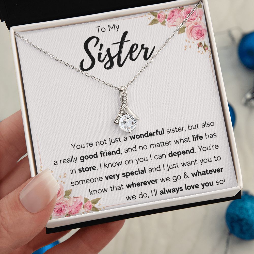 best sister gifts from sister birthday gifts for women christmas gift for sister jewelry sister necklaces sister wedding gift - ON CLOUD NINE GIFTS