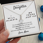 to my beautiful daughter necklace mother and daughter necklaces birthday gifts for daughter adult mother to daughter gifts - ON CLOUD NINE GIFTS