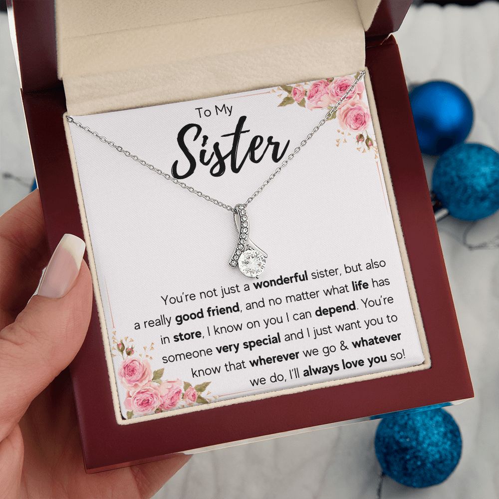 best sister gifts from sister birthday gifts for women christmas gift for sister jewelry sister necklaces sister wedding gift - ON CLOUD NINE GIFTS