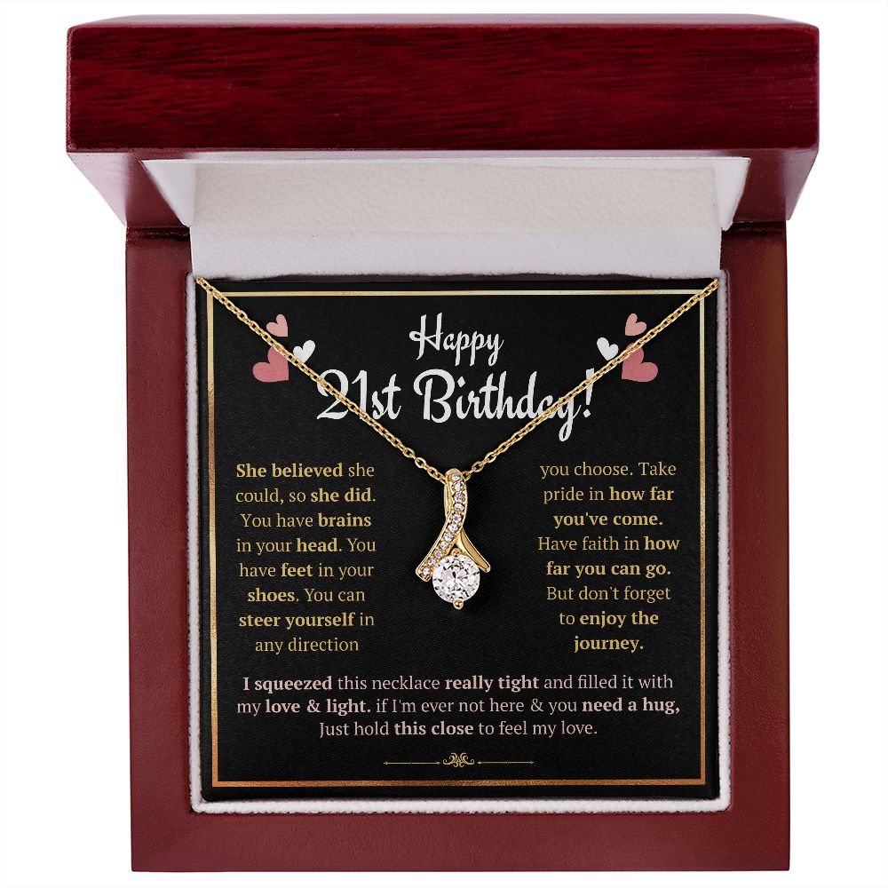 21st birthday jewelry, necklace, present,21st birthday gifts for her, for daughter, 21 birthday, 21 year old best birthday gifts, turning 21 - ON CLOUD NINE GIFTS