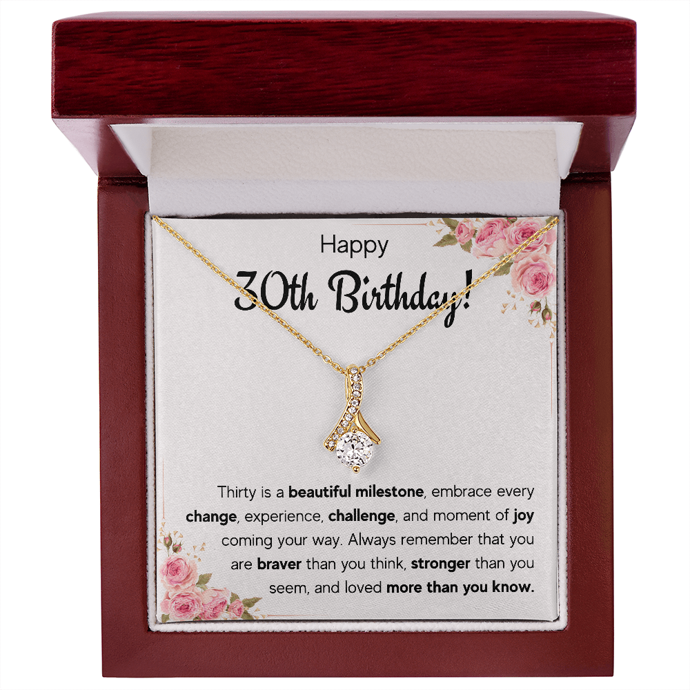 30th birthday gifts for her, dirty 30 year old birthday gifts for women, happy 30th bday jewelry necklace presents for 30 year old woman - ON CLOUD NINE GIFTS