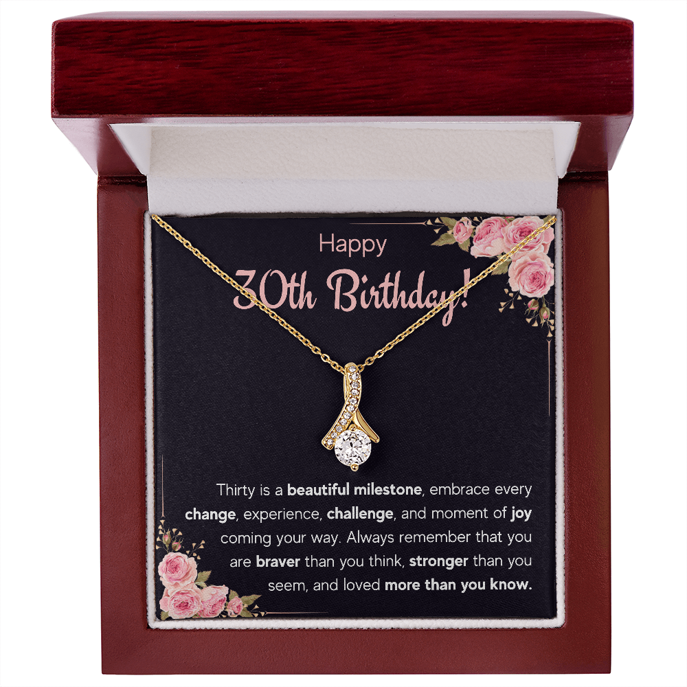 30th birthday gifts for her, dirty 30 year old birthday gifts for women, happy 30th bday jewelry necklace presents for 30 year old woman - ON CLOUD NINE GIFTS