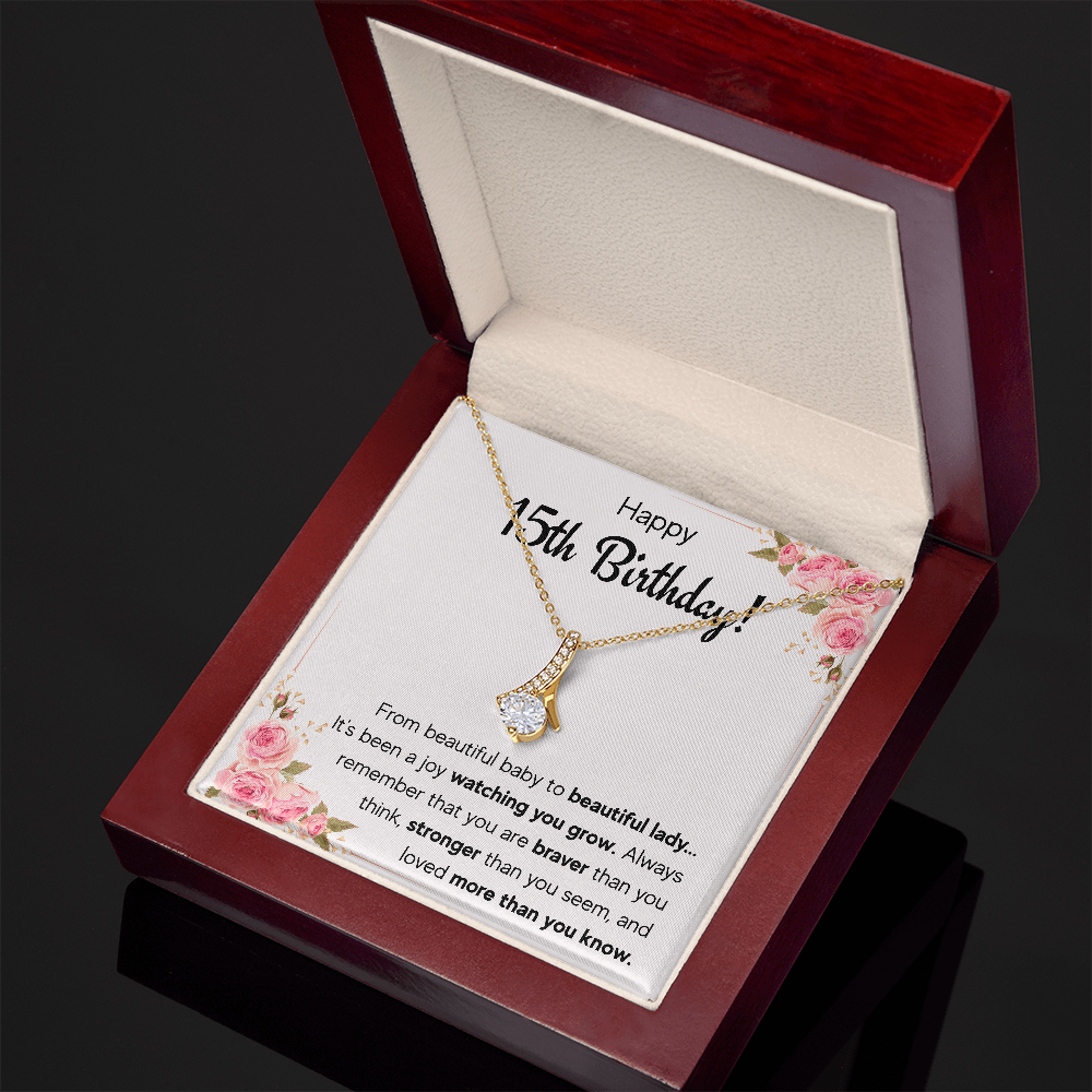quinceanera jewelry, quinceanera gifts, card,15 year old girl gifts for teen girls for 15th birthday gifts, sweet 15 necklace, fifteen bda - ON CLOUD NINE GIFTS