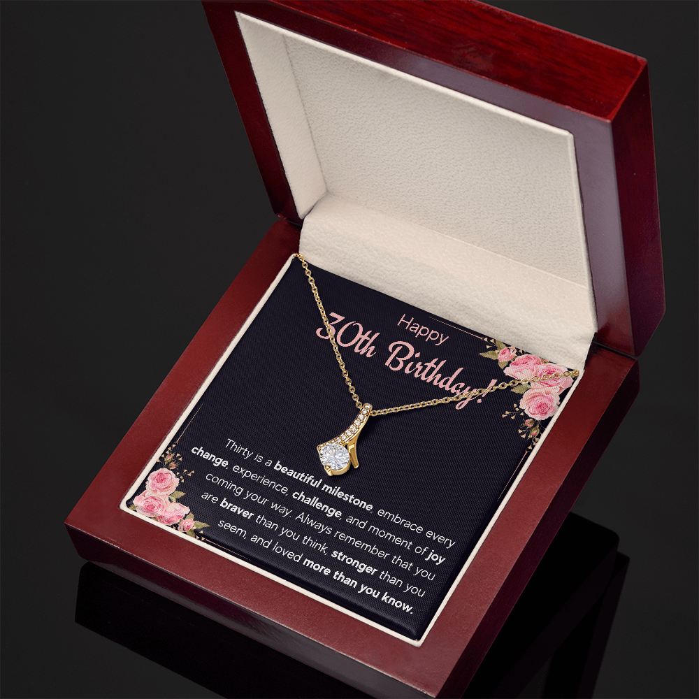 30th birthday gifts for her, dirty 30 year old birthday gifts for women, happy 30th bday jewelry necklace presents for 30 year old woman - ON CLOUD NINE GIFTS