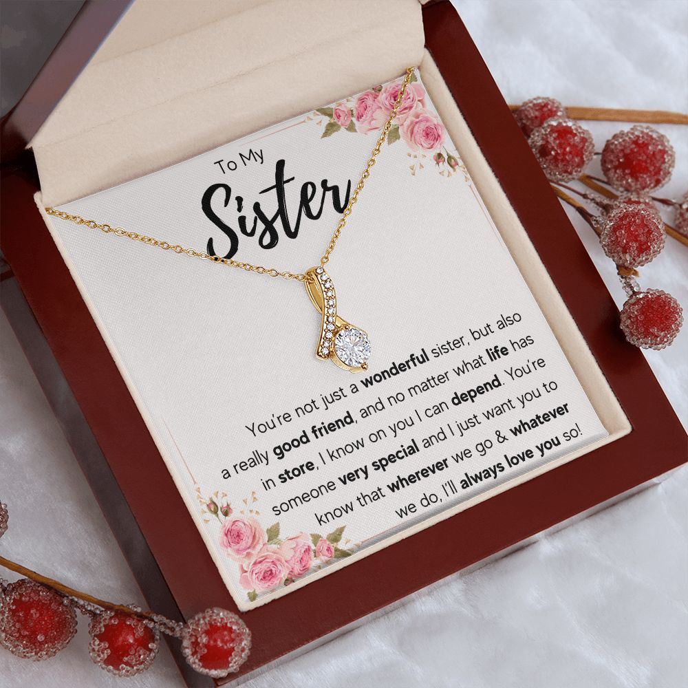 best sister gifts from sister birthday gifts for women christmas gift for sister jewelry sister necklaces sister wedding gift - ON CLOUD NINE GIFTS