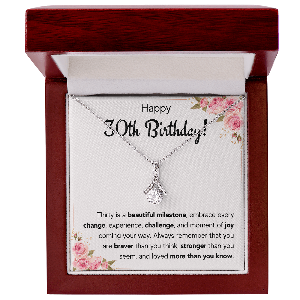 30th birthday gifts for her, dirty 30 year old birthday gifts for women, happy 30th bday jewelry necklace presents for 30 year old woman - ON CLOUD NINE GIFTS