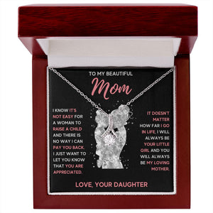 mom necklace birthday gifts for mom mama necklaces for women mother and daughter gifts mom christmas gifts from daughter - ON CLOUD NINE GIFTS