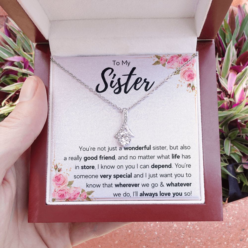 best sister gifts from sister birthday gifts for women christmas gift for sister jewelry sister necklaces sister wedding gift - ON CLOUD NINE GIFTS