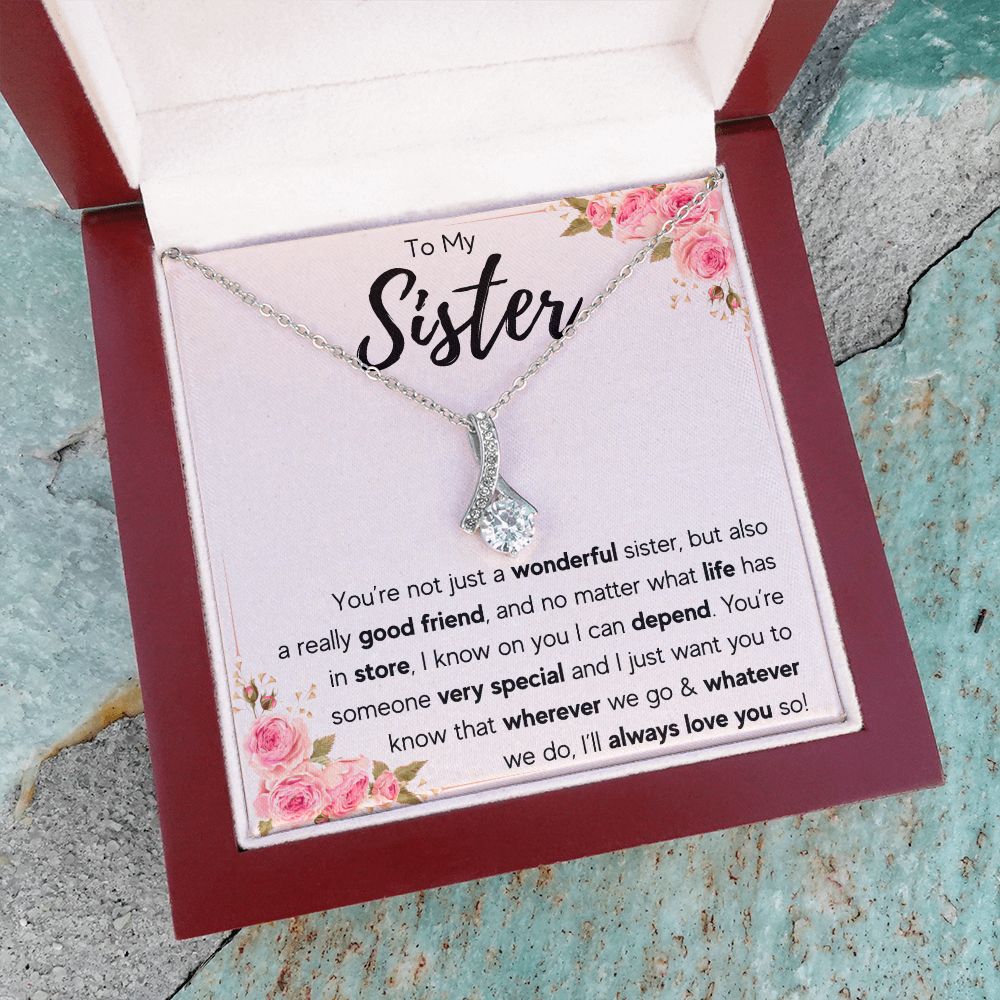 best sister gifts from sister birthday gifts for women christmas gift for sister jewelry sister necklaces sister wedding gift - ON CLOUD NINE GIFTS