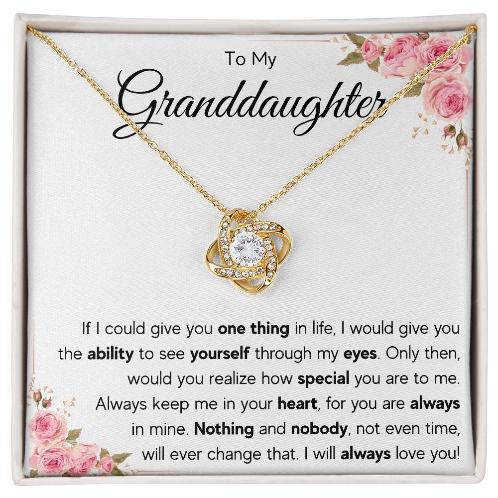 granddaughter necklace gifts from grandma, granddaughter birthday, valentine day gift, granddaughter pendant, jewerly, message card necklace - ON CLOUD NINE GIFTS