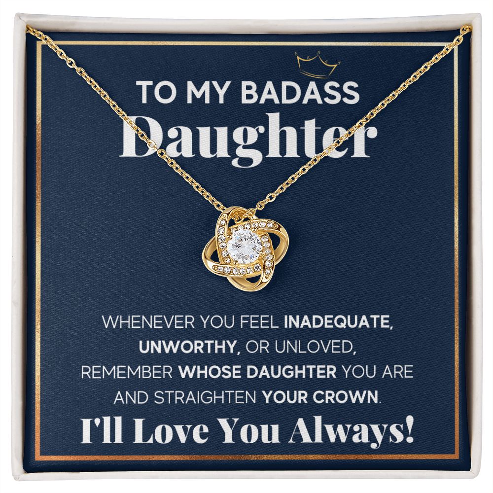 To my badass daughter necklace necklace gift for daughter gift from mom father daughter necklace birthday gifts for daughter adult - ON CLOUD NINE GIFTS