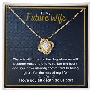 fiance gifts for her couples necklace to my future wife fiance couples necklace stainless steel couple gifts for girlfriend - ON CLOUD NINE GIFTS