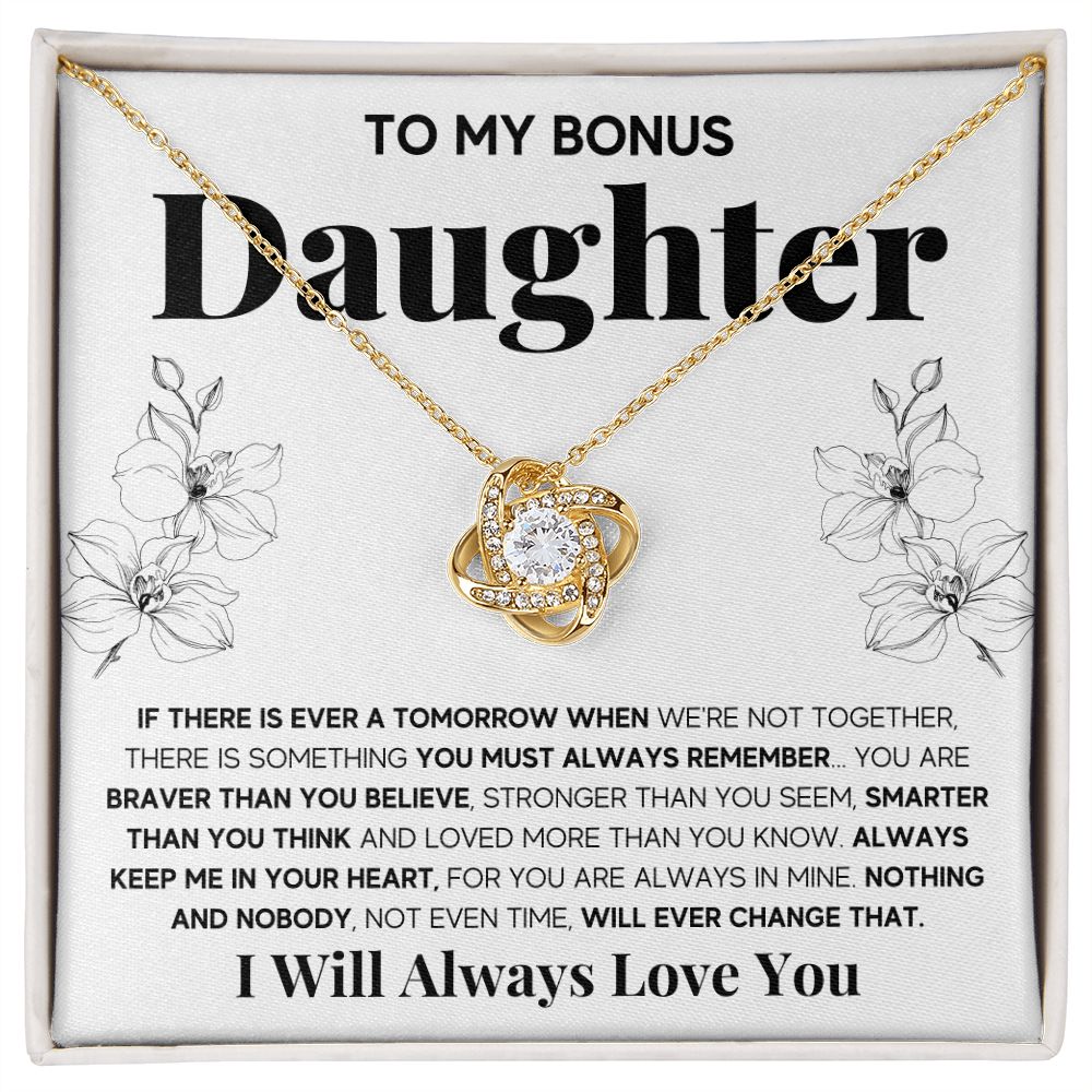 To My Bonus Daughter from stepmom Stepdad, stepdaughter necklace gift - ON CLOUD NINE GIFTS