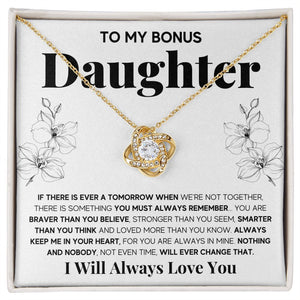 To My Bonus Daughter from stepmom Stepdad, stepdaughter necklace gift - ON CLOUD NINE GIFTS