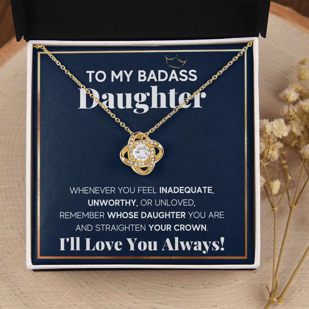 To my badass daughter necklace necklace gift for daughter gift from mom father daughter necklace birthday gifts for daughter adult - ON CLOUD NINE GIFTS
