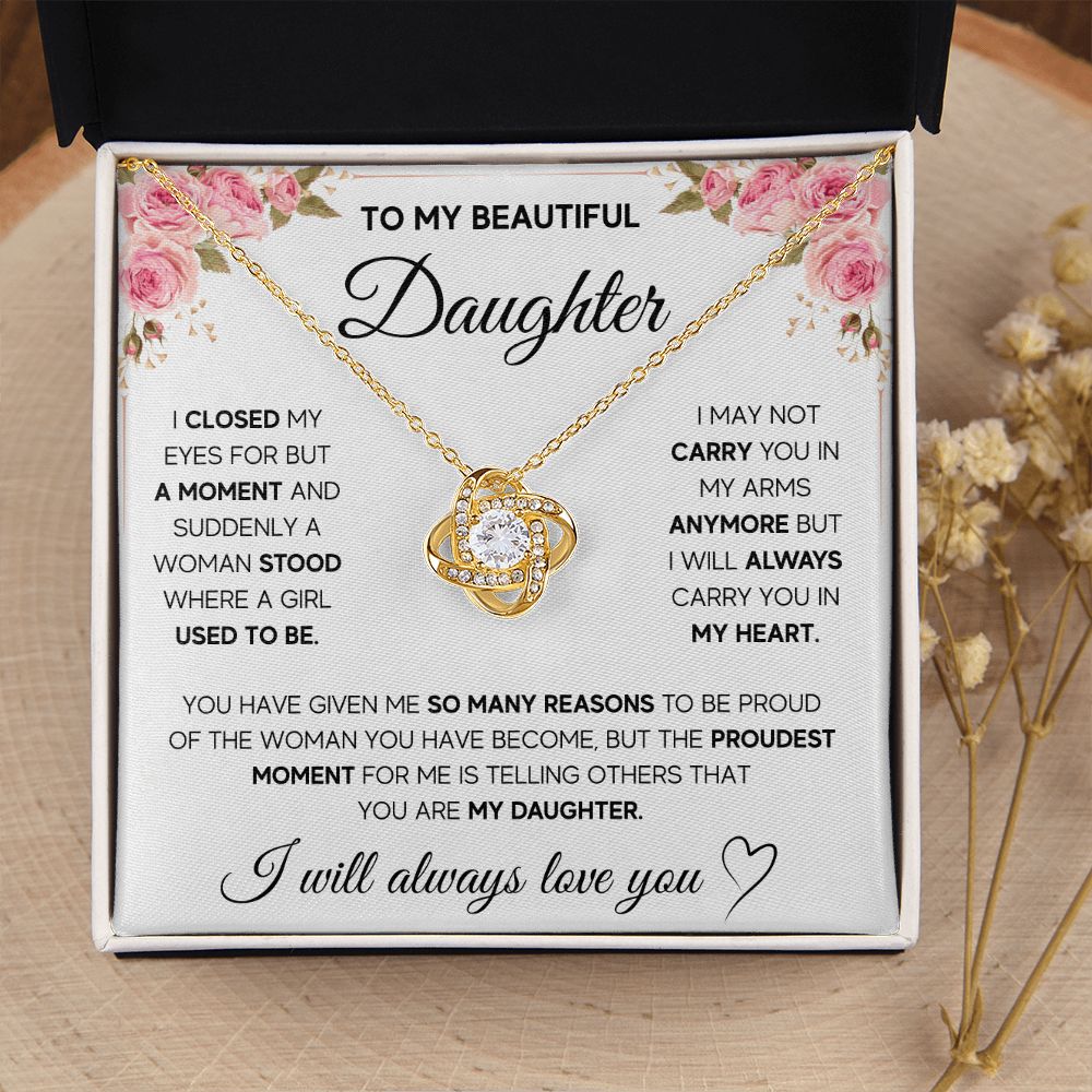 [LIMITED STOCK] NECKLACE FOR DAUGHTER - PROUDEST MOMENT - ON CLOUD NINE GIFTS