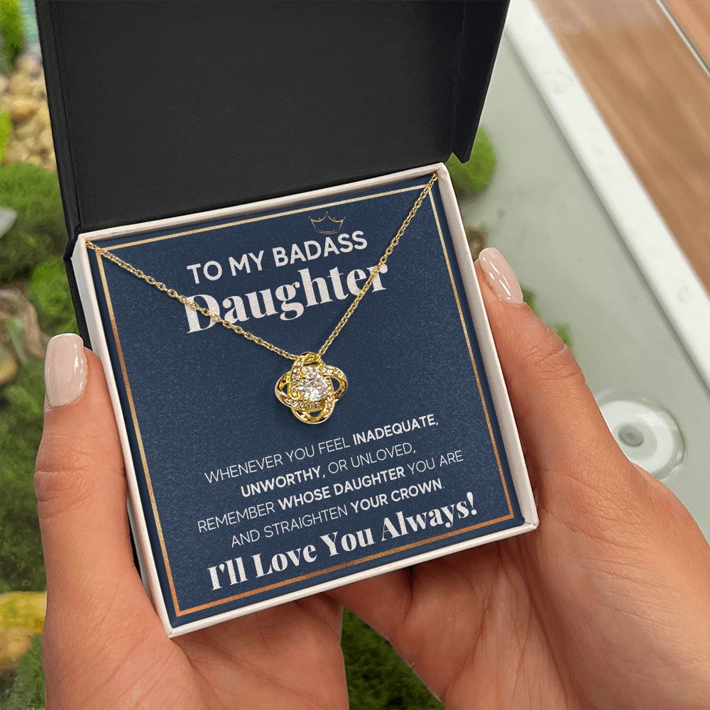 To my badass daughter necklace necklace gift for daughter gift from mom father daughter necklace birthday gifts for daughter adult - ON CLOUD NINE GIFTS