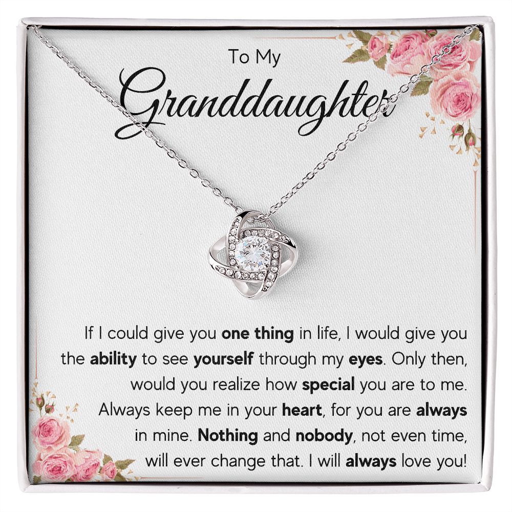 granddaughter necklace gifts from grandma, granddaughter birthday, valentine day gift, granddaughter pendant, jewerly, message card necklace - ON CLOUD NINE GIFTS