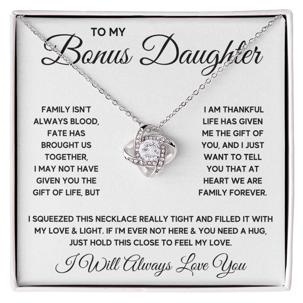 Bonus Daughter Gifts From Stepdad Stepmom Like A Daughter To Me Jewelry daughter in law necklace - ON CLOUD NINE GIFTS