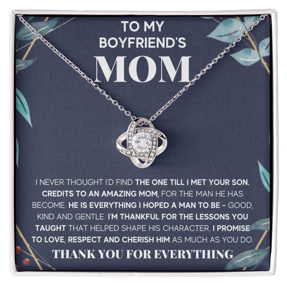 To My Boyfriends Mom From Girlfriend Necklace Mothers Day gifts To My Future Mother In law Ideas - ON CLOUD NINE GIFTS